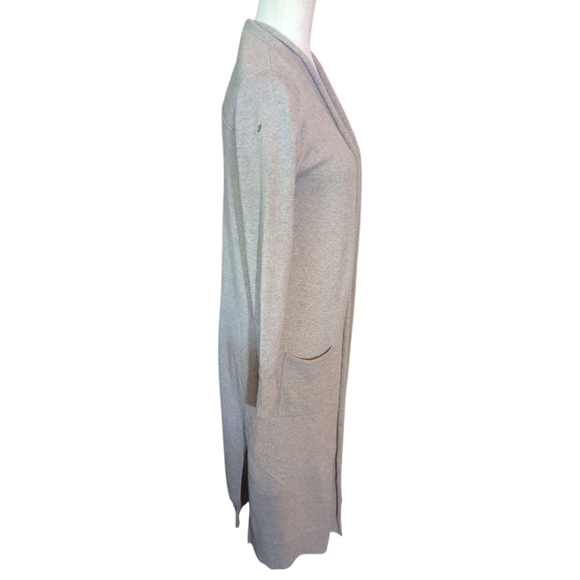The Cashmere Project Neutral Oatmeal Soft Cashmere Sweater Duster Cardigan Sz XS - Picture 7 of 11